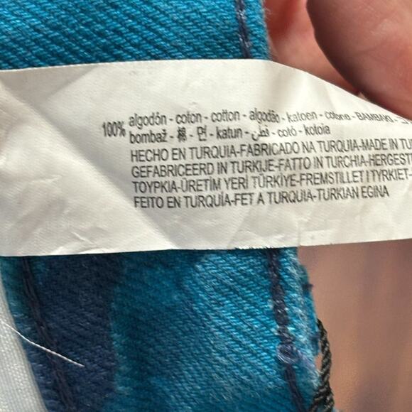 NWT ZARA Ocean Sea Life Fish Printed High Rise Straight Fit Jeans SZ 0 - Picture 10 of 12